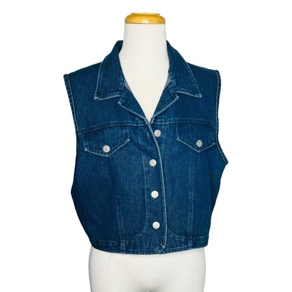 Streetwear Apache Denim Vest Size L Vintage Apach… - image 1