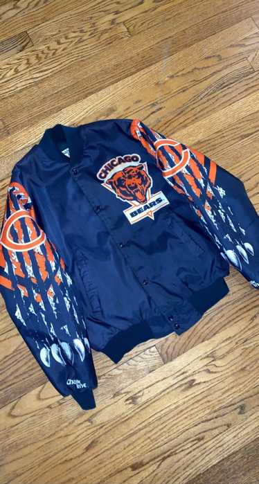 Vintage Chalk Line Chicago Bears Chalk Spellout Satin Jacket NFL Size XL  Mens