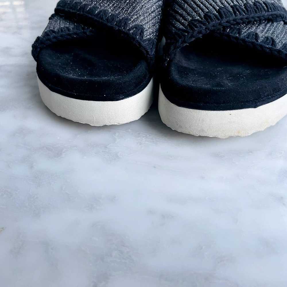 Mou MOU Cross Bio Sandal Black Grey 39 Sparkle Fo… - image 6