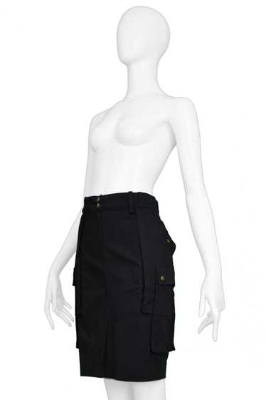 BALENCIAGA BY GHESQUIERE BLACK CARGO SKIRT 2002