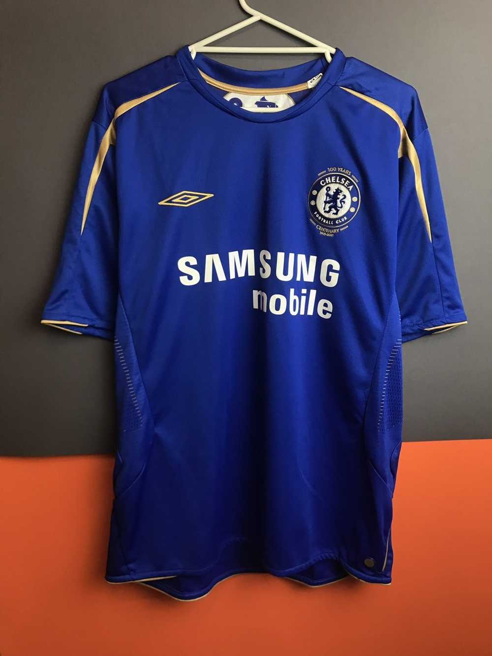 Umbro X-static Samsung Mobile Chelsea Football Club Blue Jersey Men's Size  XL