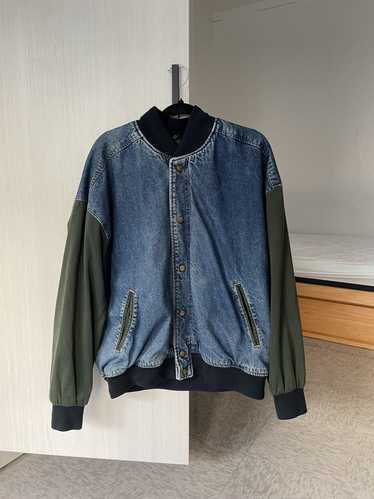 Fashion Casual Denim Gradient Stitching Bomber Jacket – STYLORD