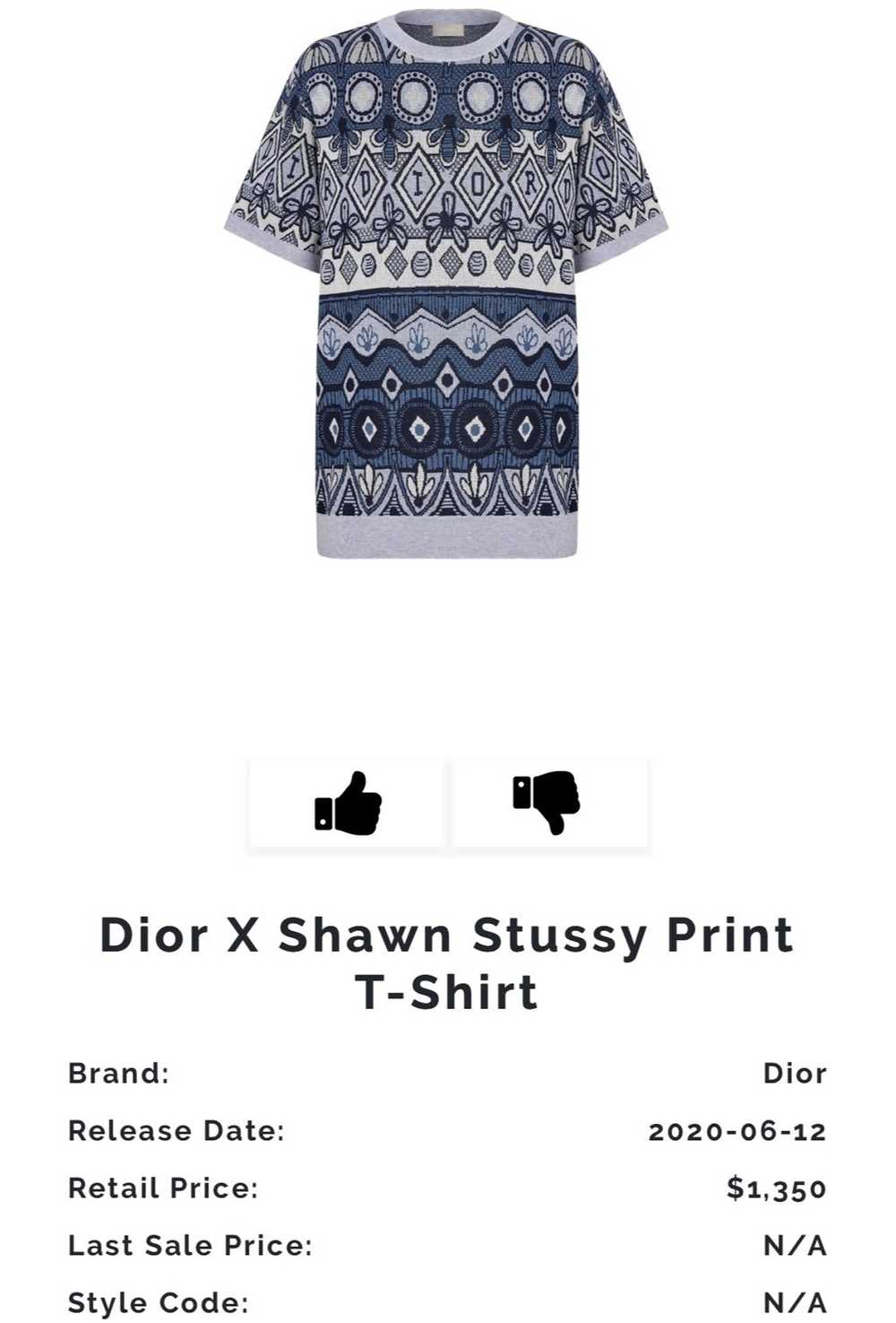 Dior × Stussy Dior X Shawn Stussy Print T-Shirt - image 1