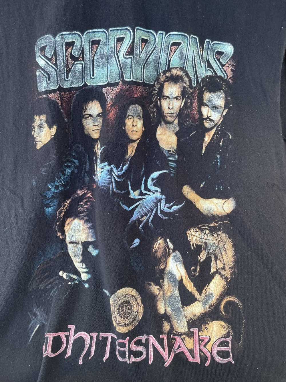 Band Tees × Vintage Vintage 90’s SCORPIONS WHITES… - image 3