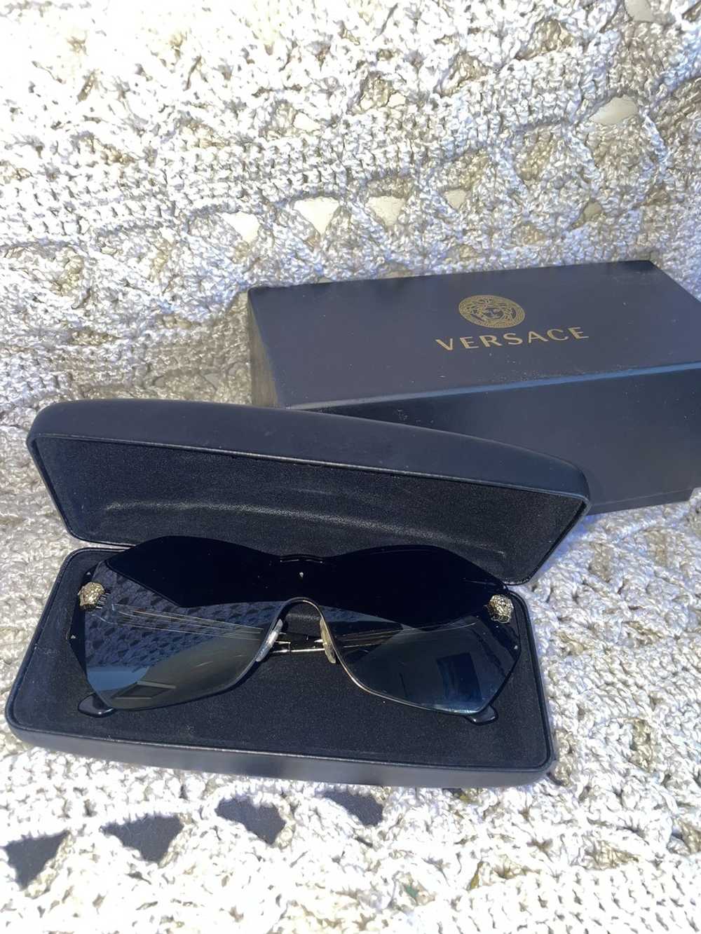 Versace Versace rimless hexagonal glasses - image 5
