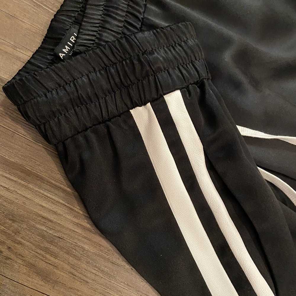 Amiri Amiri Black Silk Side Stripe Joggers - image 6