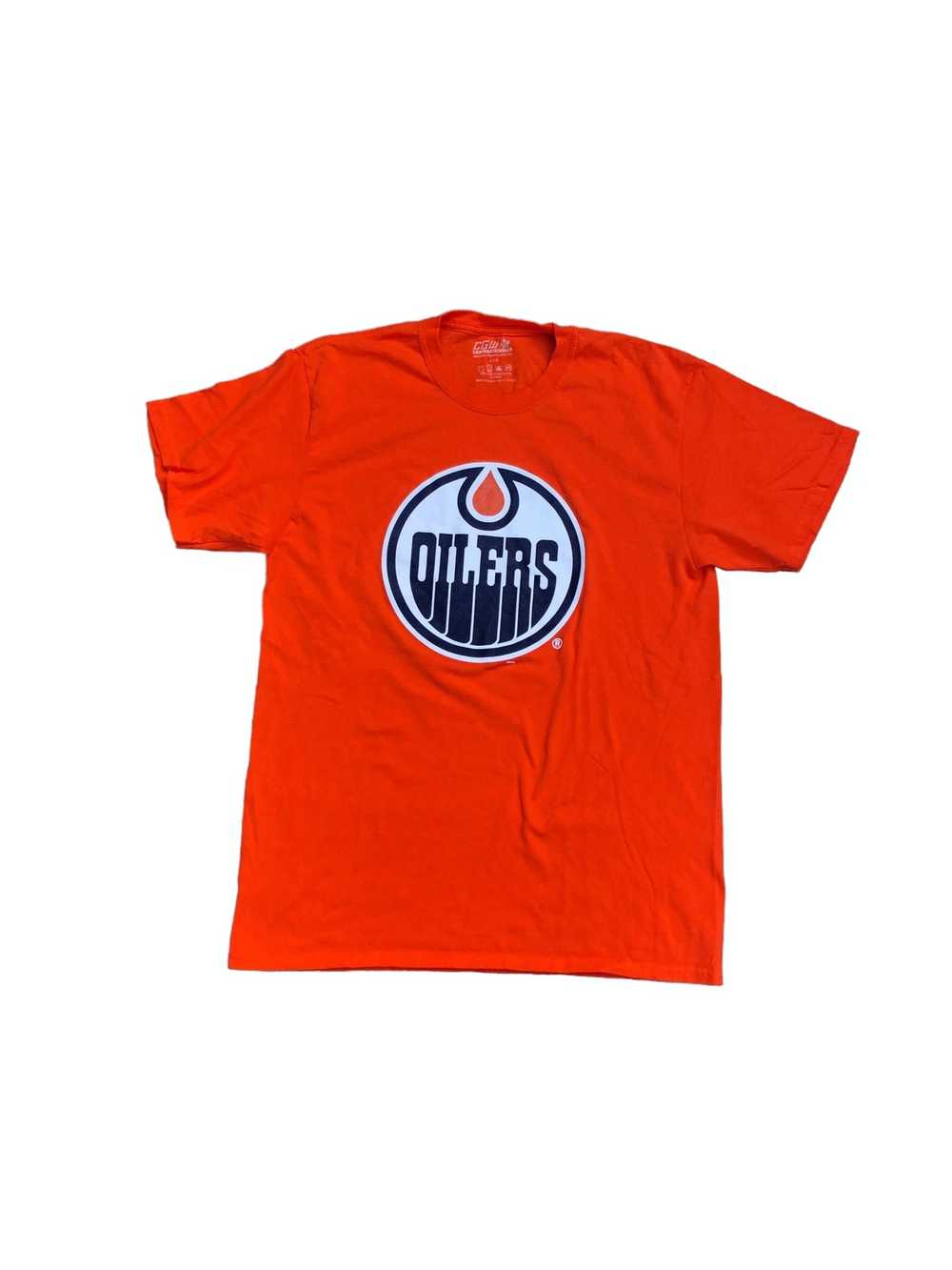 NHL Vintage CGW Edmonton Oilers Shirt Orange Large - image 1
