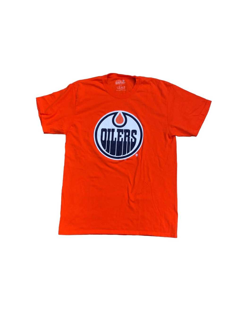 NHL Vintage CGW Edmonton Oilers Shirt Orange Large - image 4