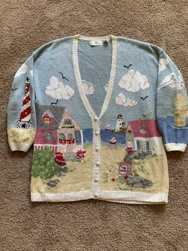 Handmade × Vintage Vintage Beach Knit Cardigan - image 1