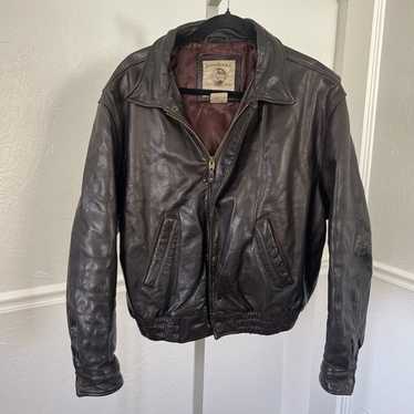 ジャケット・アウター 90s bananarepublic leather jacket grunge vintage BANANA REPUBLIC leather jacket XL bomber 1980s brown