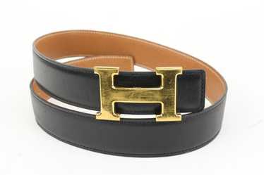 Hermes 18K White Gold Large H Buckle & Reversible Belt