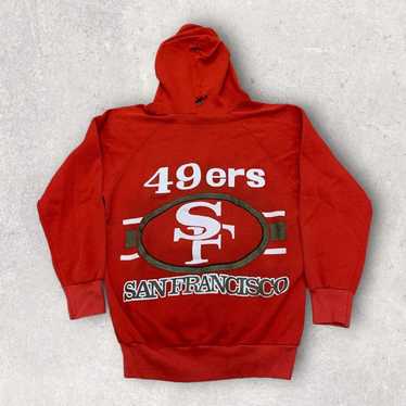 Rare Vintage Nutmeg San Francisco 49ers Sweatshirt Big Logo Spellout  Pullover American Football Jumper NFL 