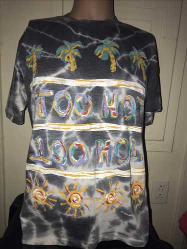 Vintage Vintage 80’s ‘Too Hot’ Dyed/Watercolor Shi