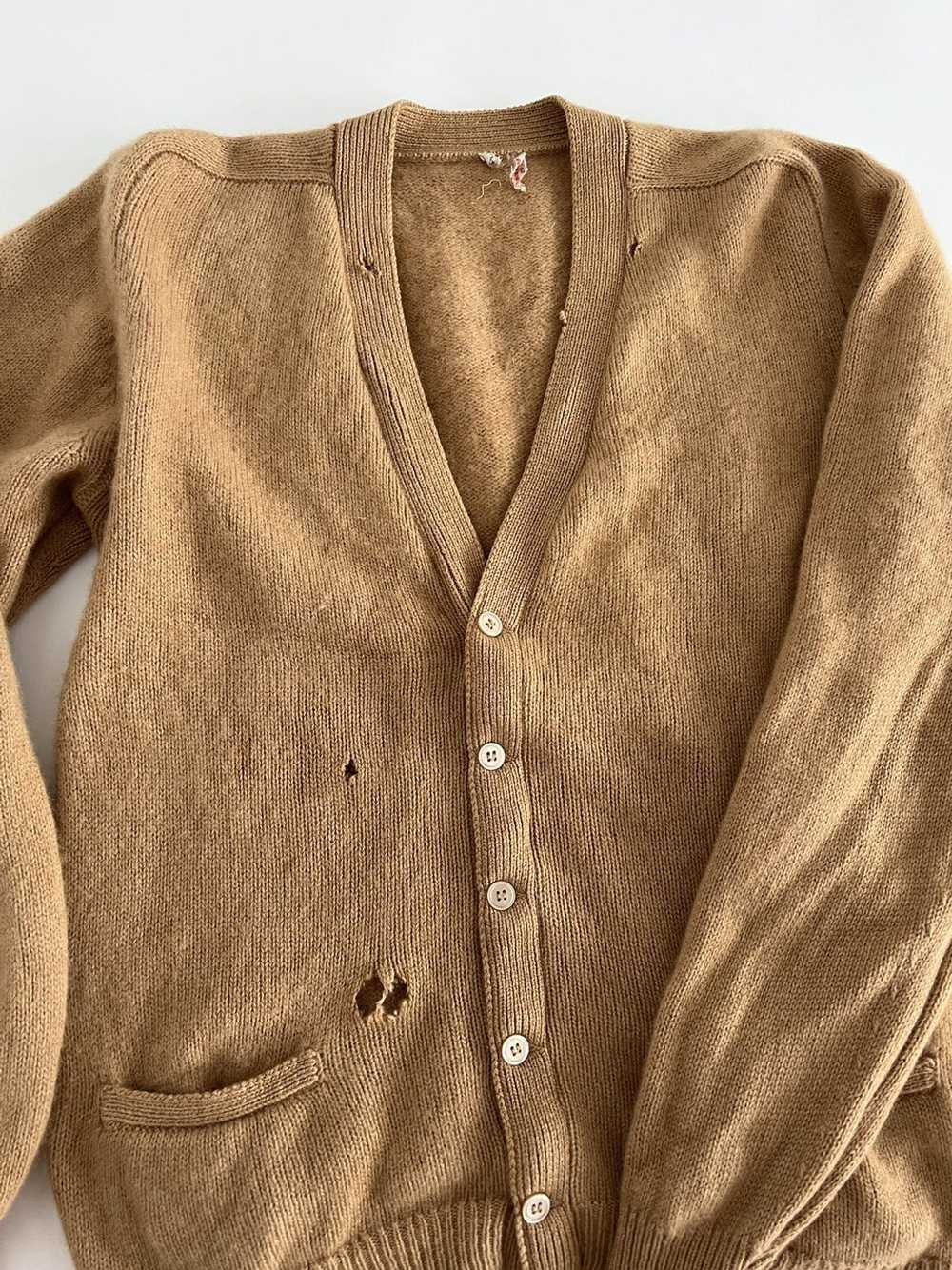 Made In Usa × Vintage VTG 60s Camelhair Cardigan … - image 2