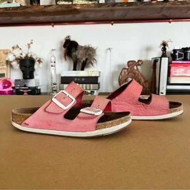 Birkenstock Arizona Red Soft Bed White Wall Sanda… - image 1