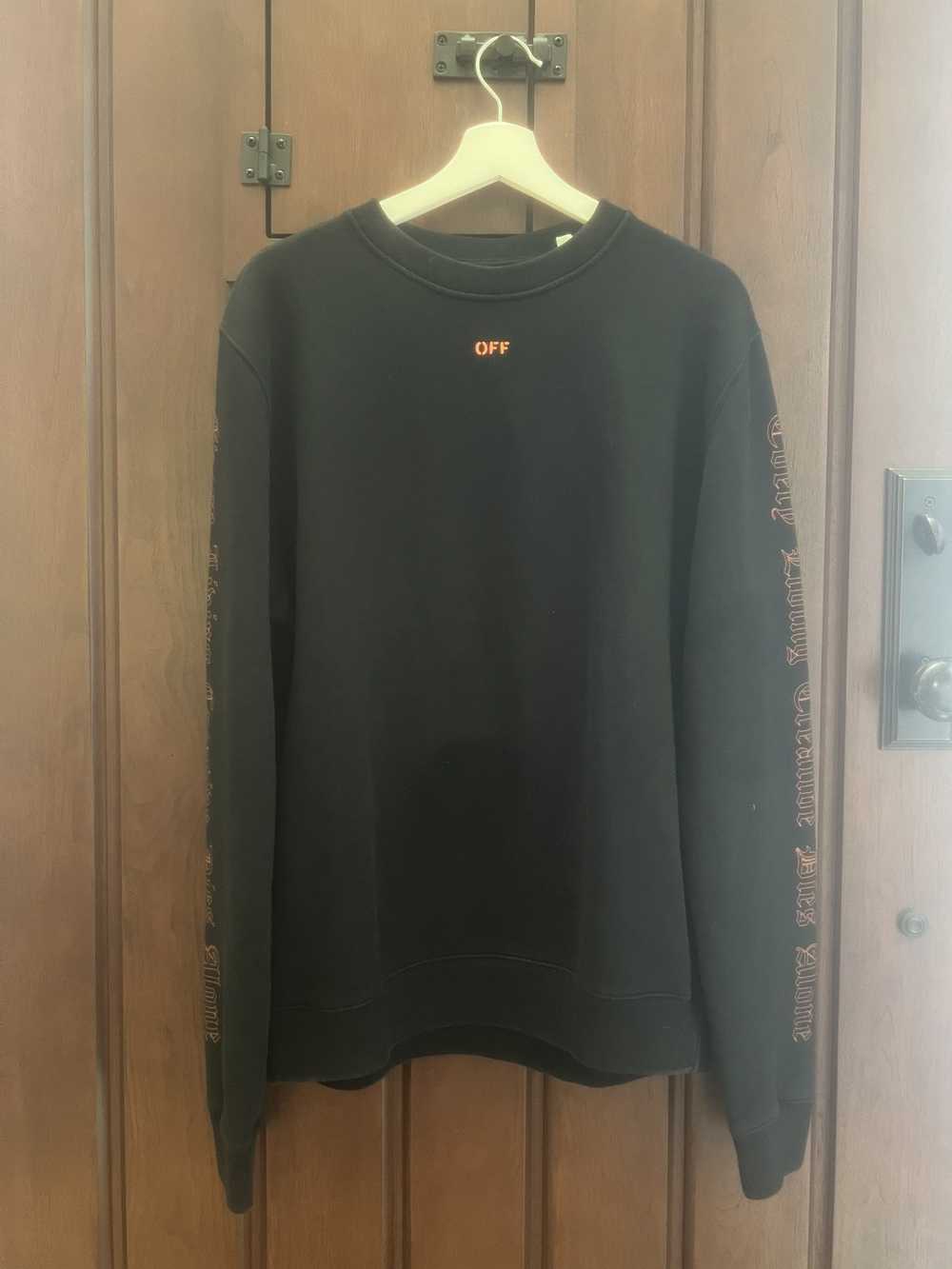 Off-White × Vlone Off White x Vlone crewneck blac… - image 1