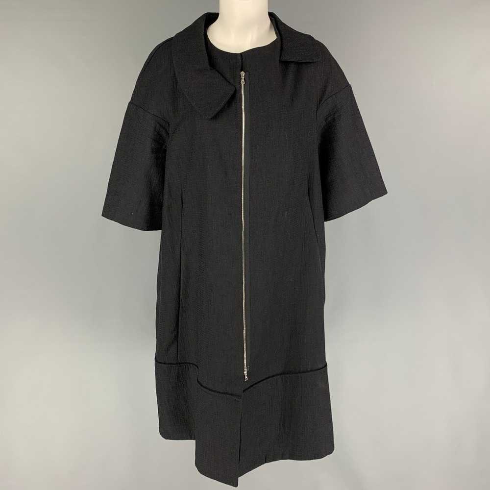 Marni Black Cotton Blend Short Sleeve Coat - image 1