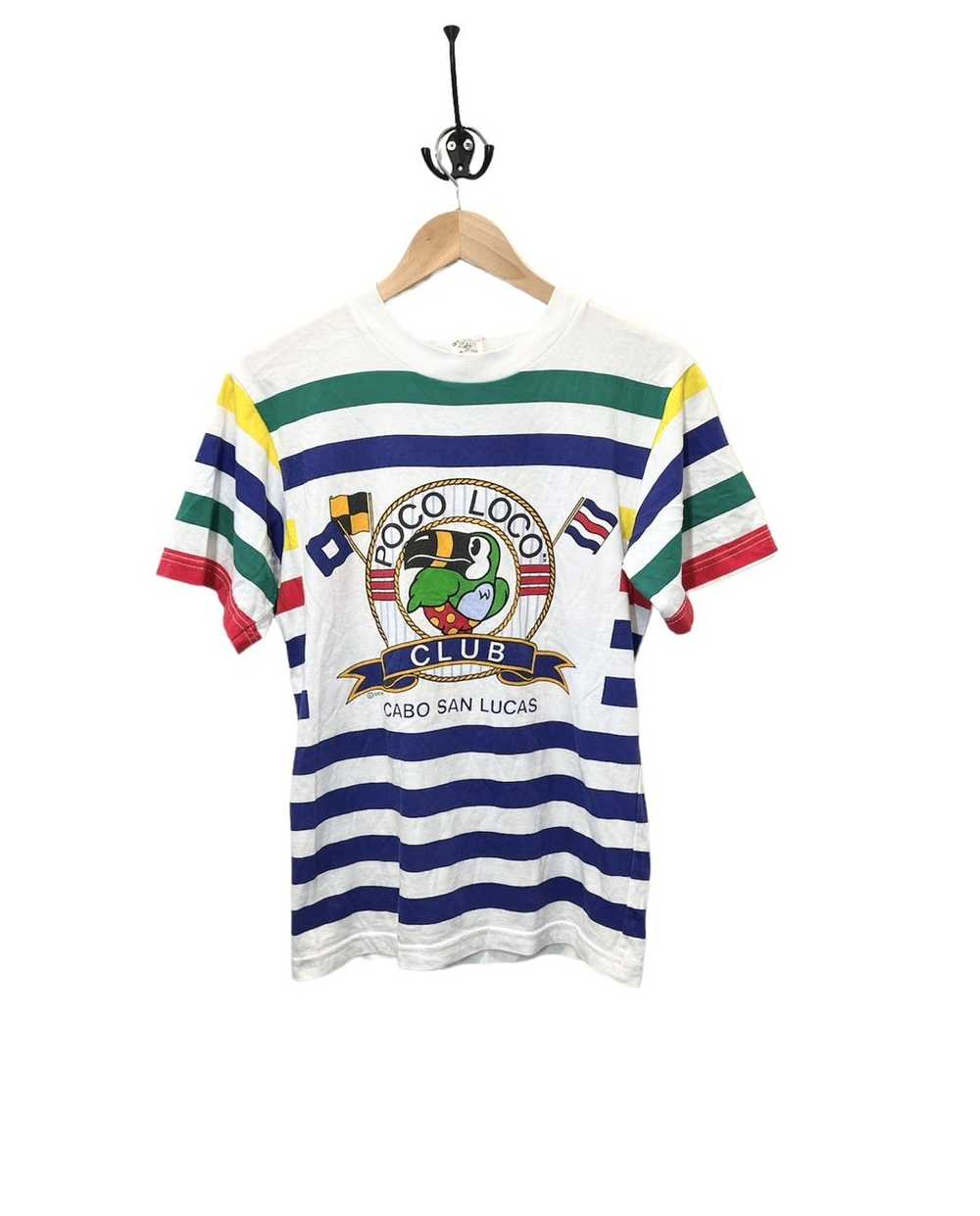 Vintage Vintage 90’s Poco Loco Striped Tee - image 1