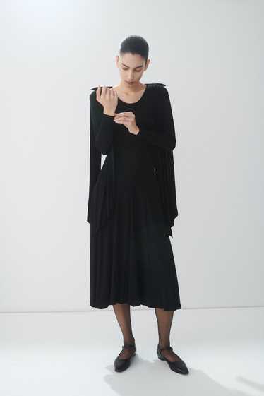 Jean Muir Black Draped Dress - image 1