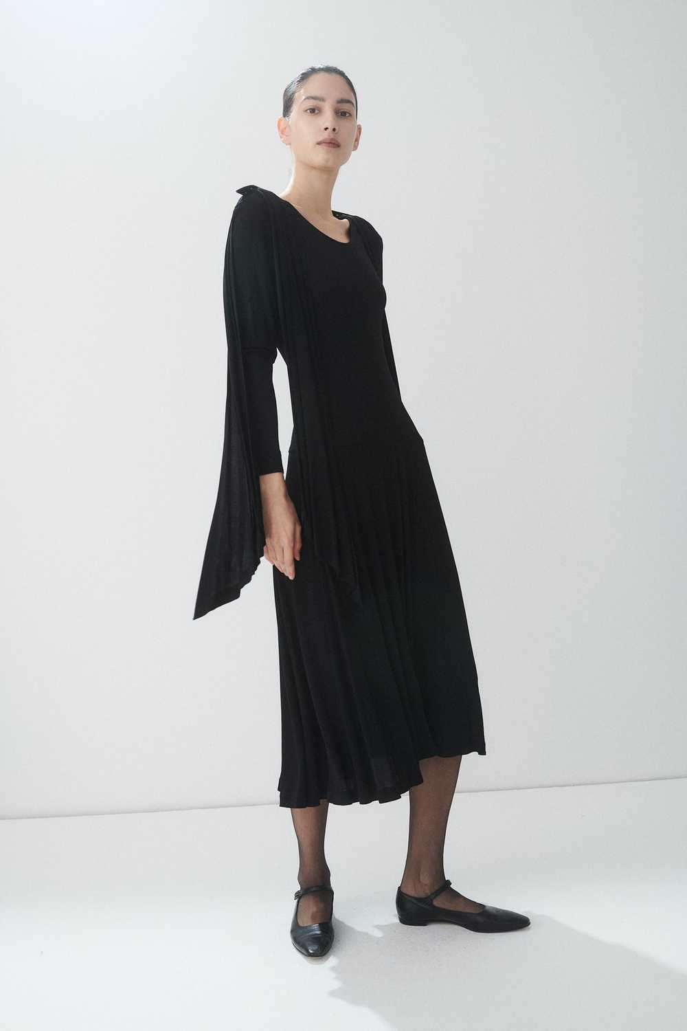 Jean Muir Black Draped Dress - image 2