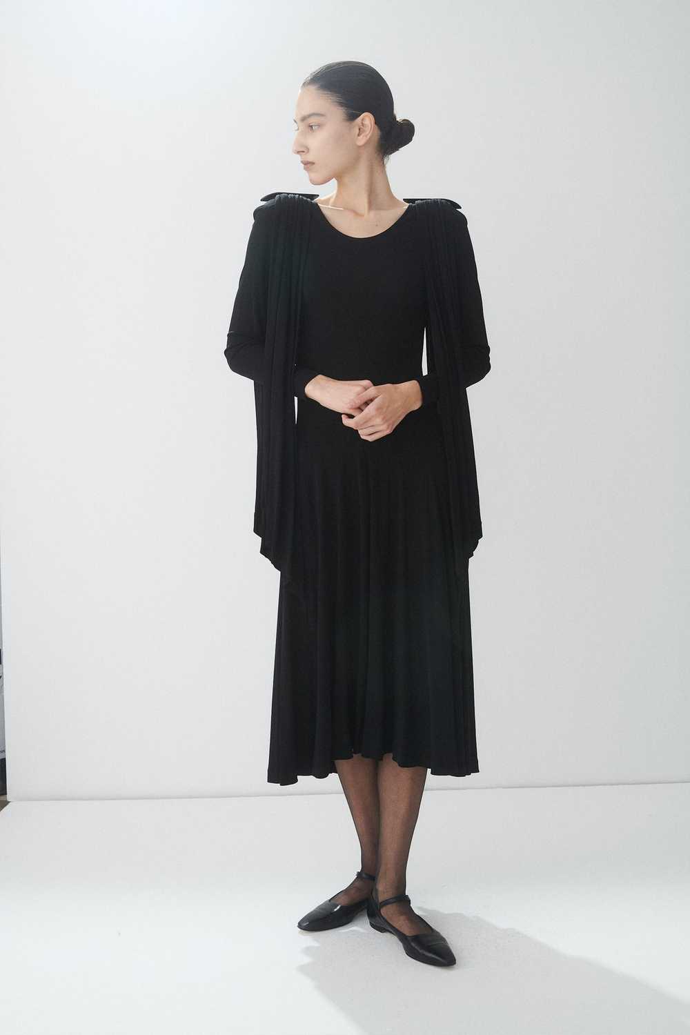Jean Muir Black Draped Dress - image 4
