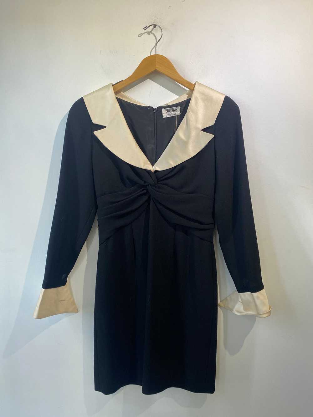 Vintage Bill Blass Black and White Cocktail Dress - image 1