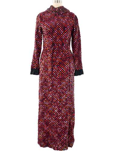 1960's Sequin Knit Maxi Dress