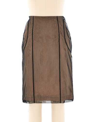 2001 Gucci Illusion Mesh Skirt