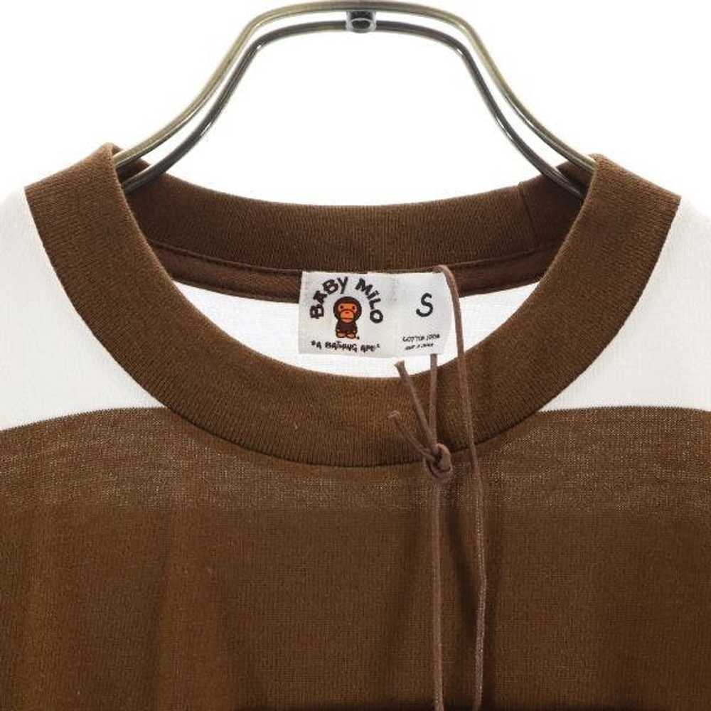 Bape Short Sleeve T-Shirts Brown x White Border P… - image 3