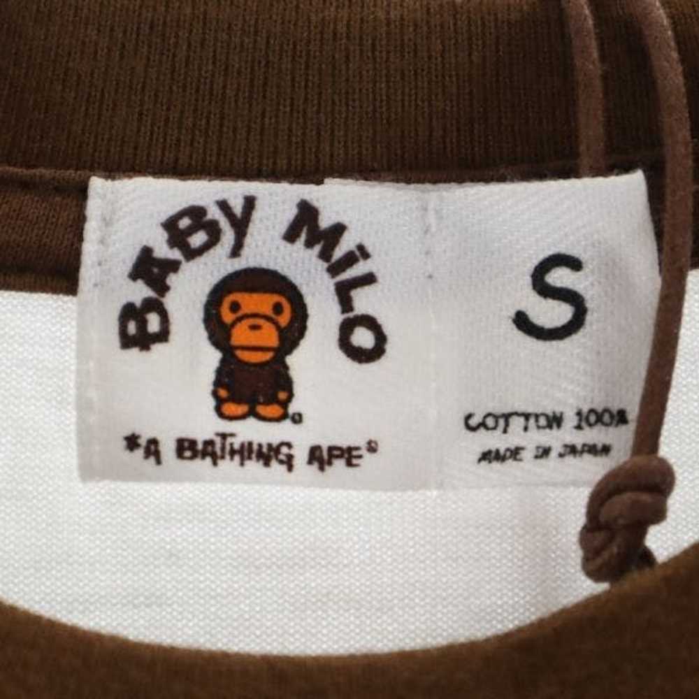 Bape Short Sleeve T-Shirts Brown x White Border P… - image 7