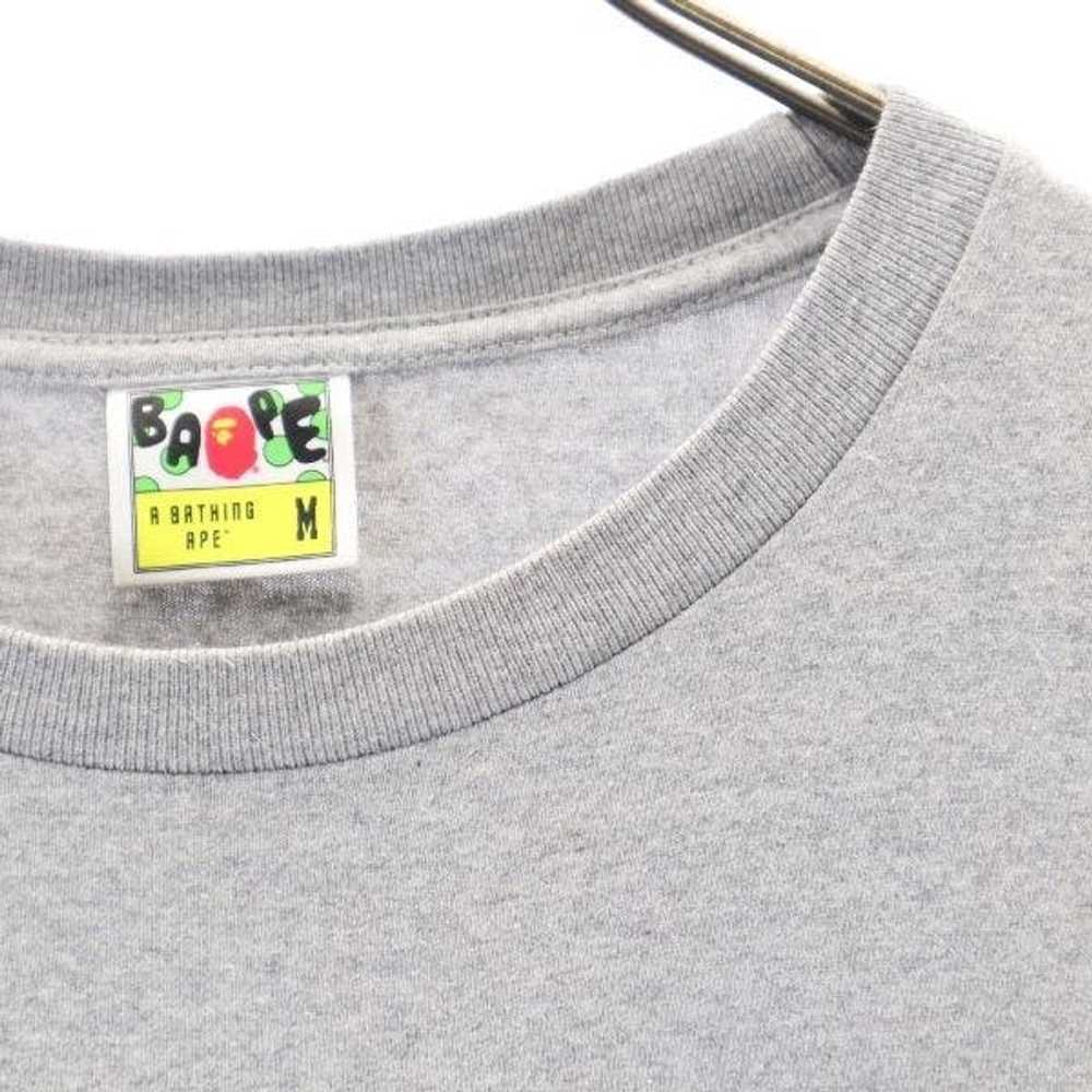 Bape Short Sleeve T-Shirts Gray Design Milo Print… - image 3