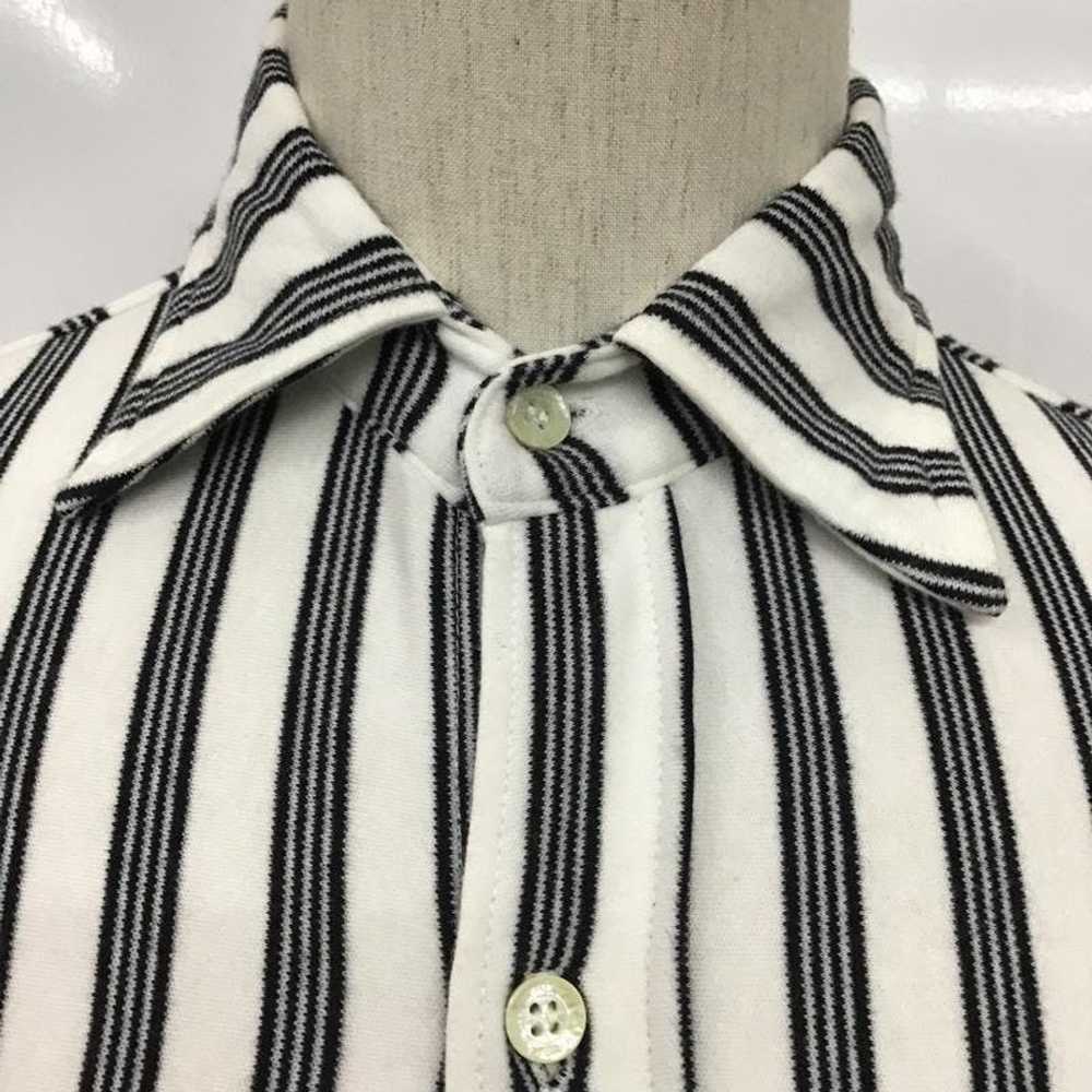 Bape Shirt White x Black Striped Cotton Long Slee… - image 3