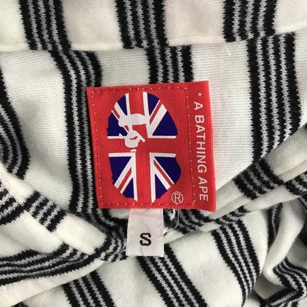 Bape Shirt White x Black Striped Cotton Long Slee… - image 8