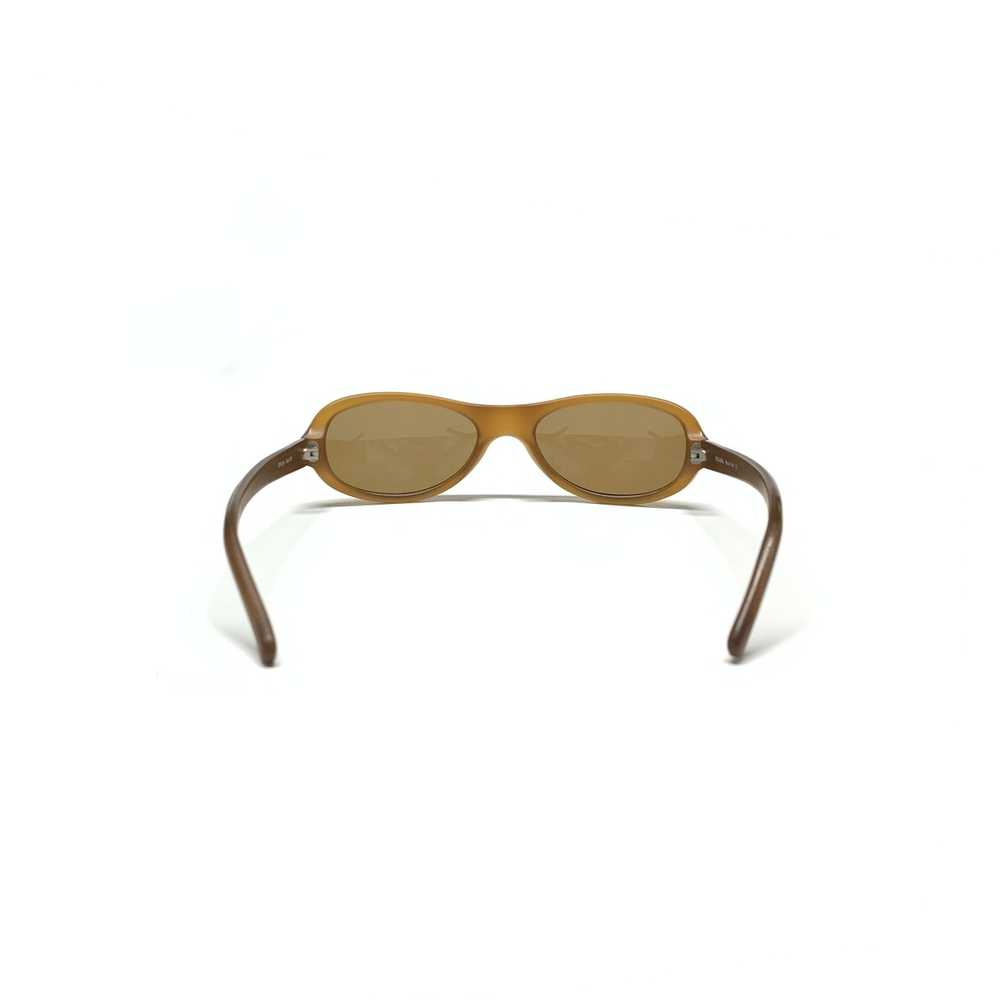 Prada Vtg 00s Prada Frosted Round Sunglasses (Bro… - image 5