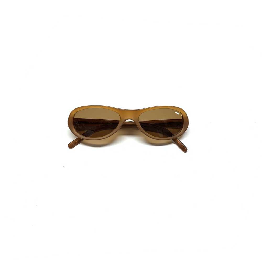 Prada Vtg 00s Prada Frosted Round Sunglasses (Bro… - image 6