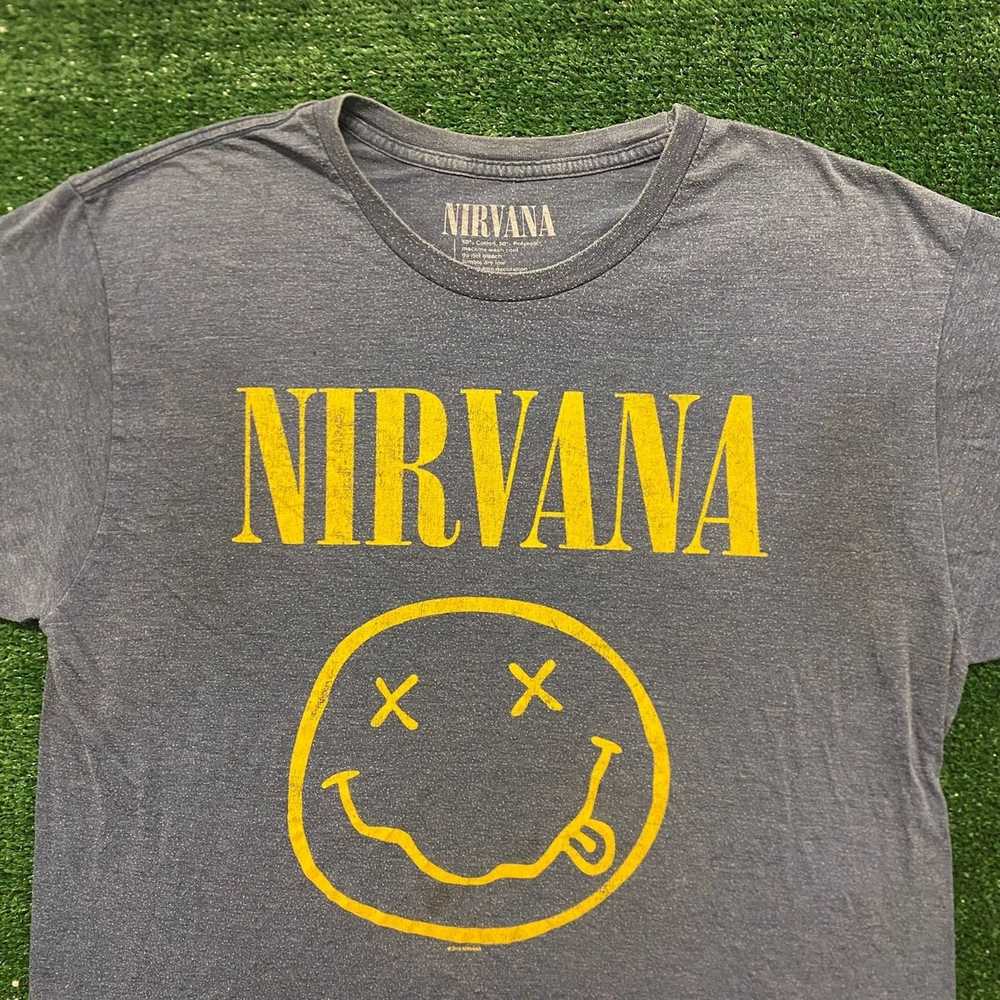 Band Tees × Nirvana × Streetwear Nirvana Smiley B… - image 2