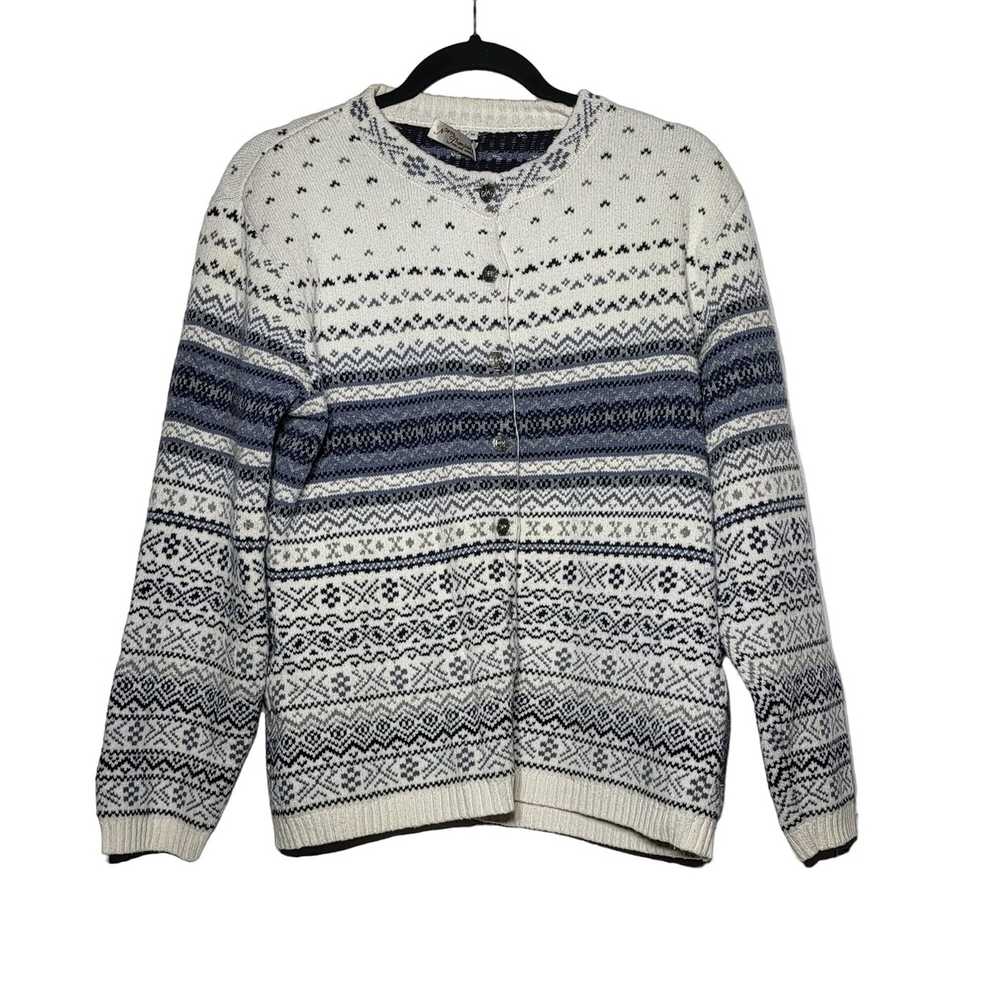 Norm Thompson Norm Thompson Fair Isle Button-Down… - image 1