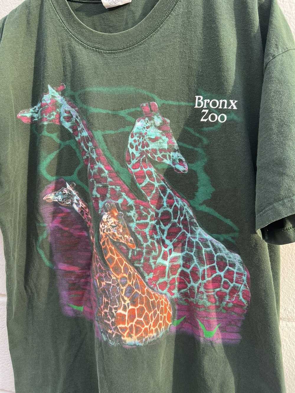 Streetwear × Vintage Vintage Bronx zoo giraffe sh… - image 5