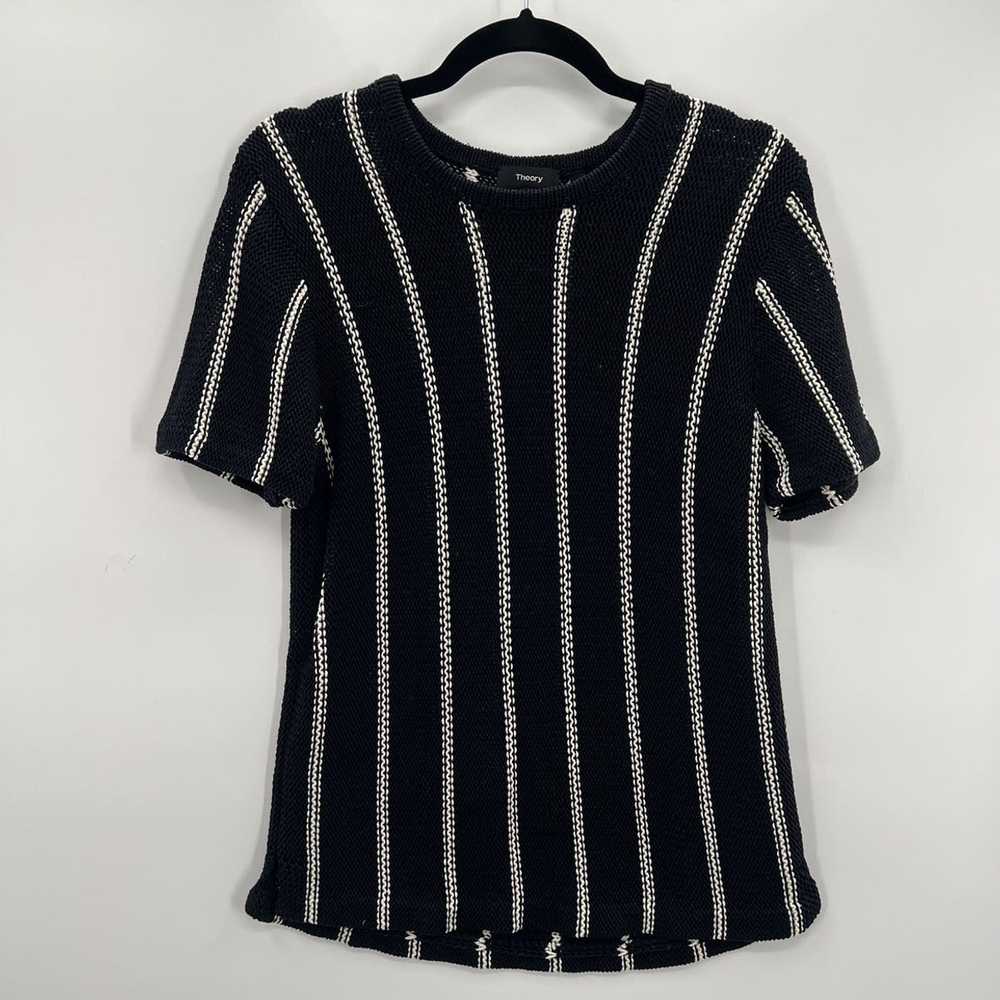 Theory Emmeris Ibisco Navy Striped Knit Sweater B… - image 3