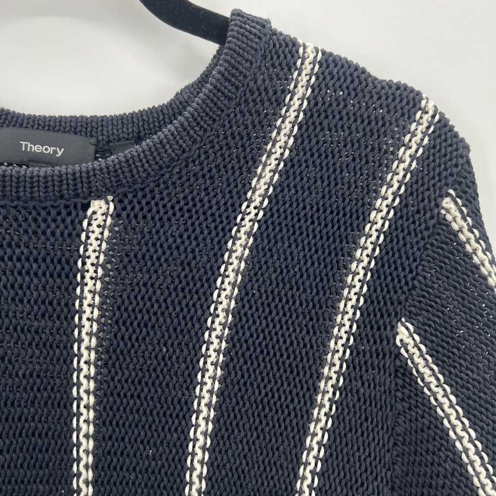 Theory Emmeris Ibisco Navy Striped Knit Sweater B… - image 4
