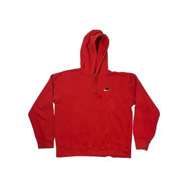 Nike × Vintage Y2K Nike Spellout Hoodie Red - image 1