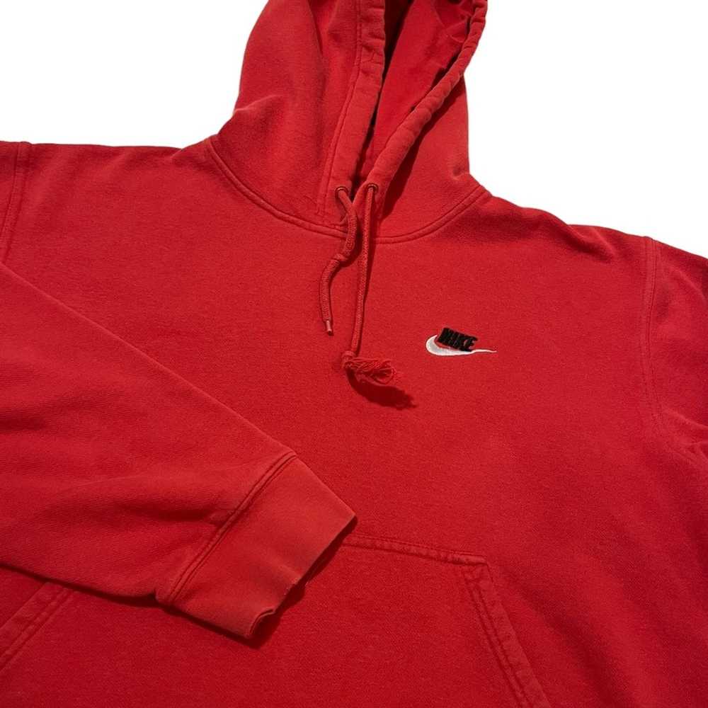 Nike × Vintage Y2K Nike Spellout Hoodie Red - image 2