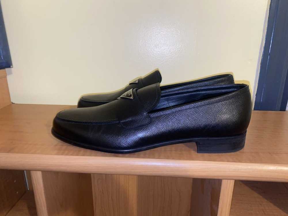 Prada Prada Black Saffiano Leather Loafers - image 3