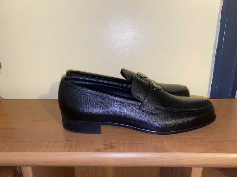 Prada Prada Black Saffiano Leather Loafers - image 4