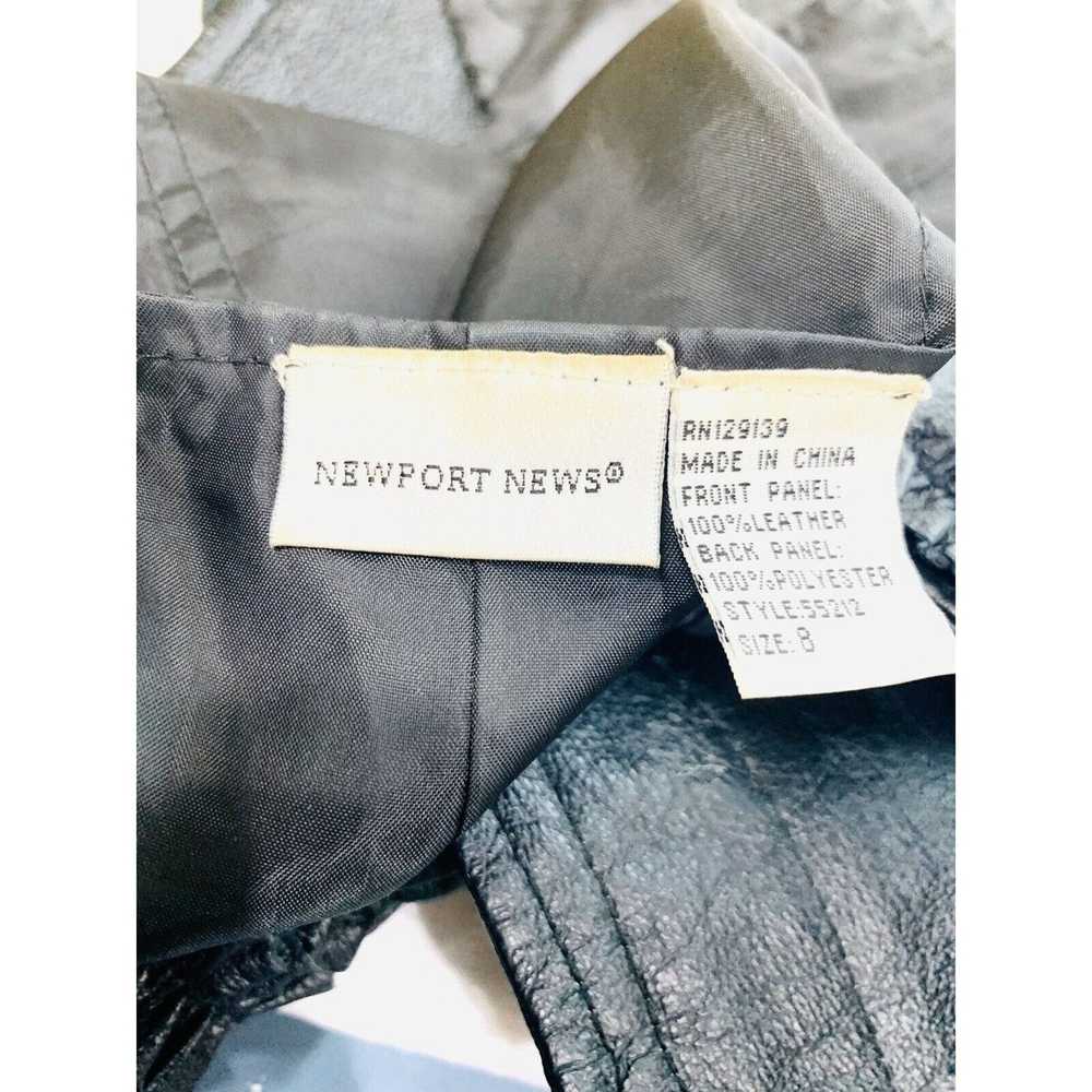 Newport Newport News 100% Leather Ruffled Vest Si… - image 6