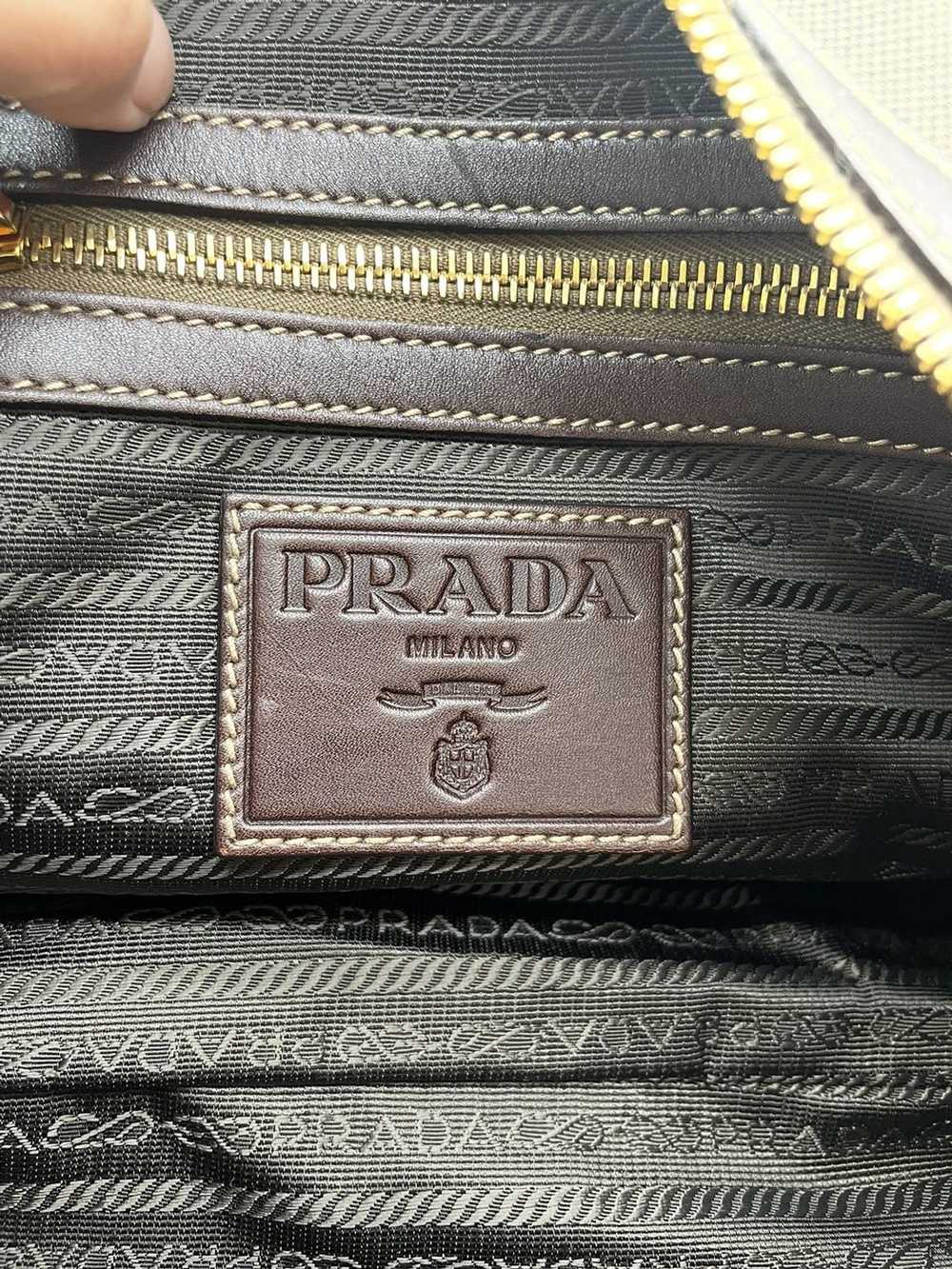 Prada Prada Boston Logo Jacquard Bag - image 10