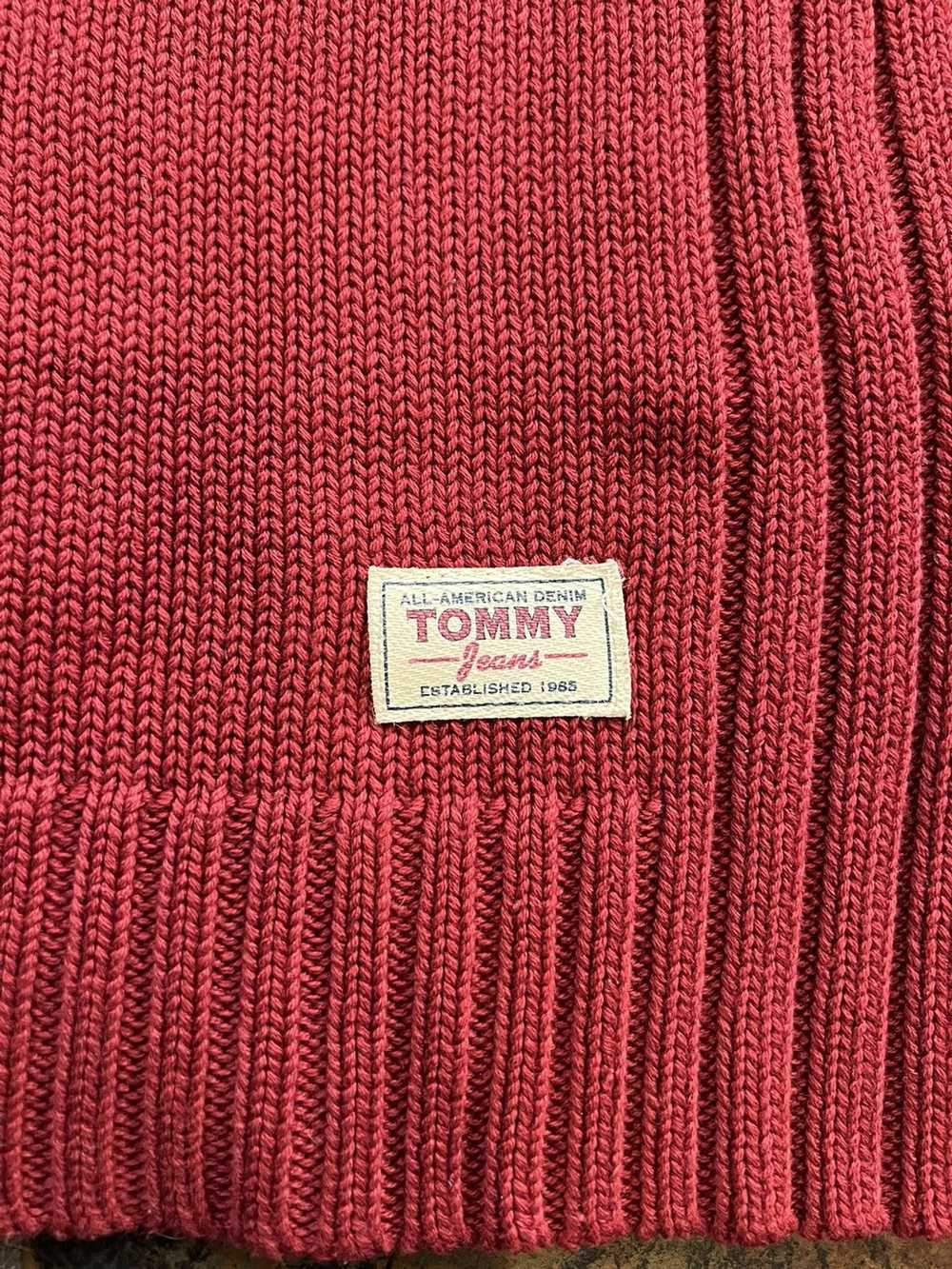 Tommy Hilfiger × Vintage Vintage 90s red burgundy… - image 4
