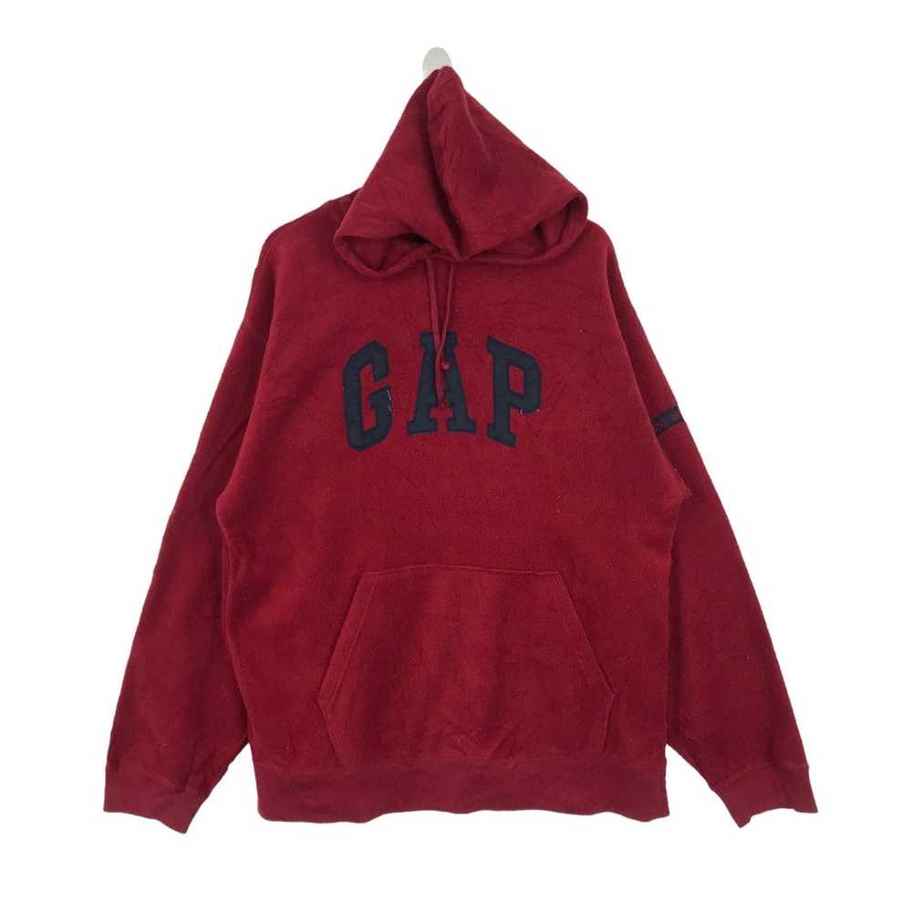 Gap Vintage GAP Fleece Hoodies Big Logo Embroider… - image 1