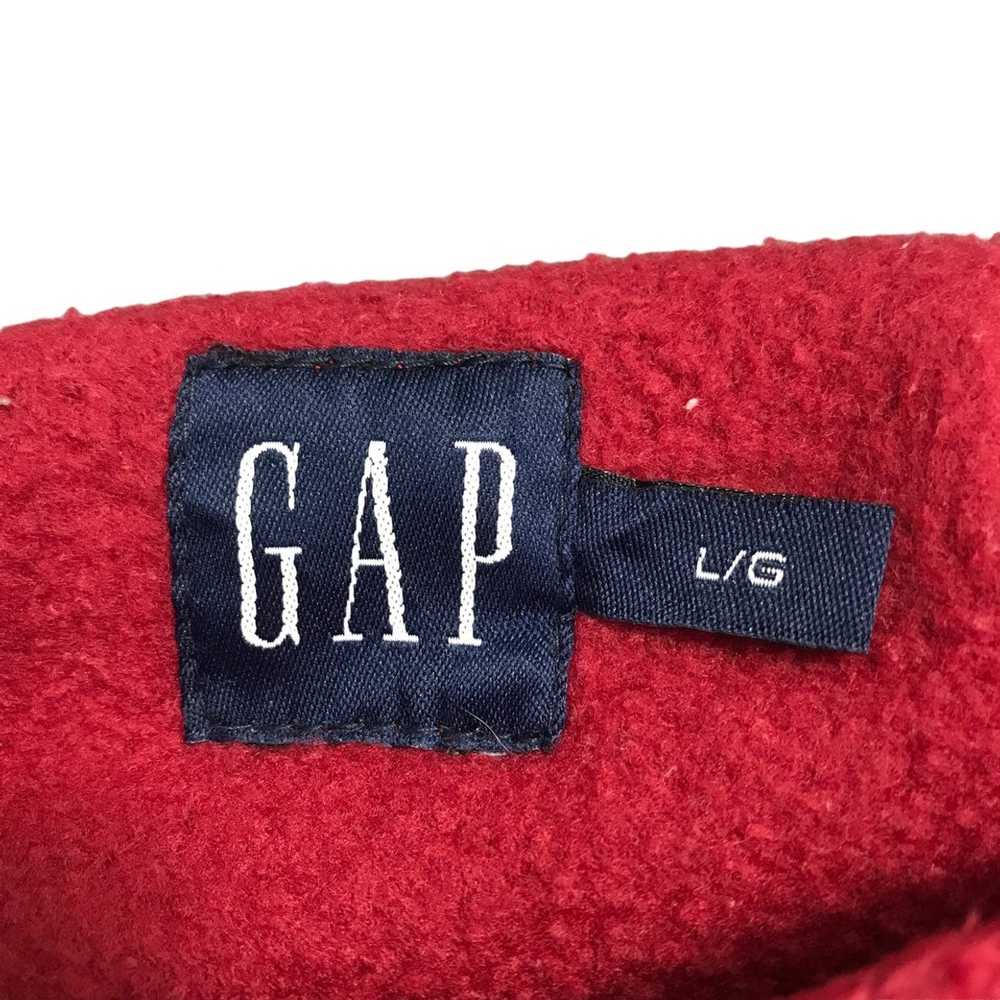 Gap Vintage GAP Fleece Hoodies Big Logo Embroider… - image 5