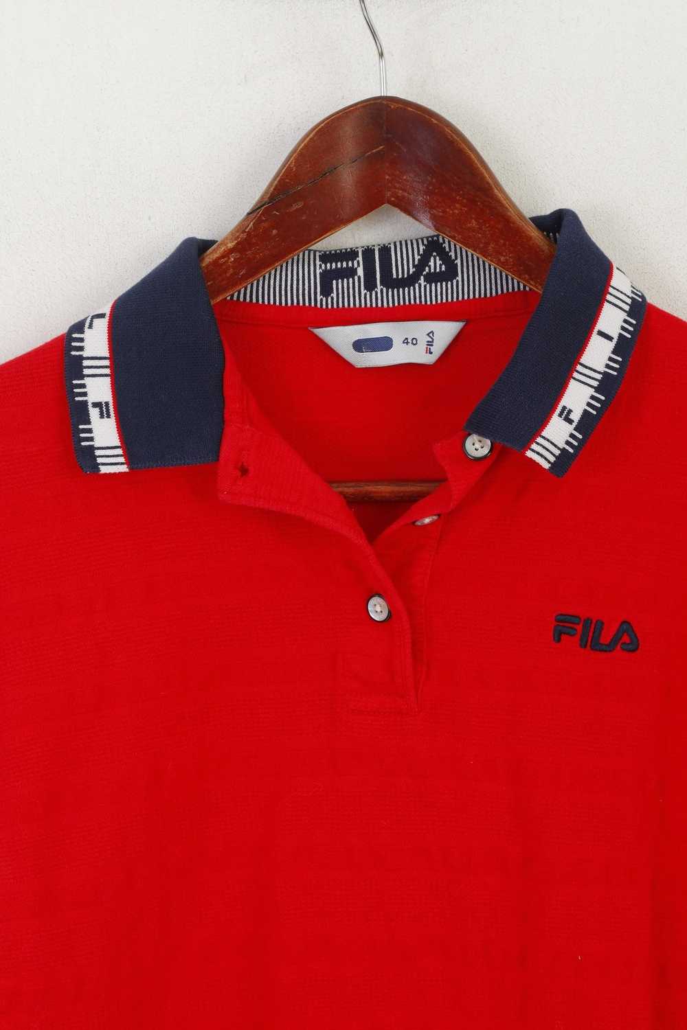 Fila Fila Women 40 S Polo Shirt Red Cotton Croppe… - image 2